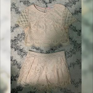 Pale pink short set